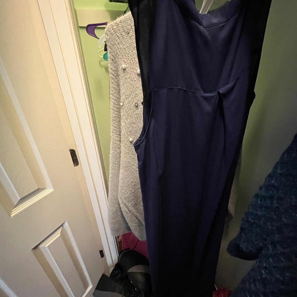 A blue dress